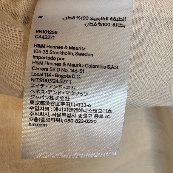 H&M Conscious Meadow Flowers Collection Butter Yellow Long Midi  Skirt Size M - Picture 14 of 14